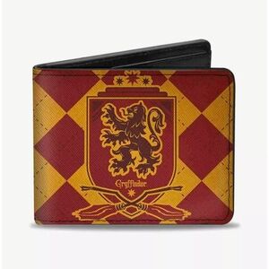 Bi-Fold Wallet - GRYFFINDOR Crest Burgundy Gold